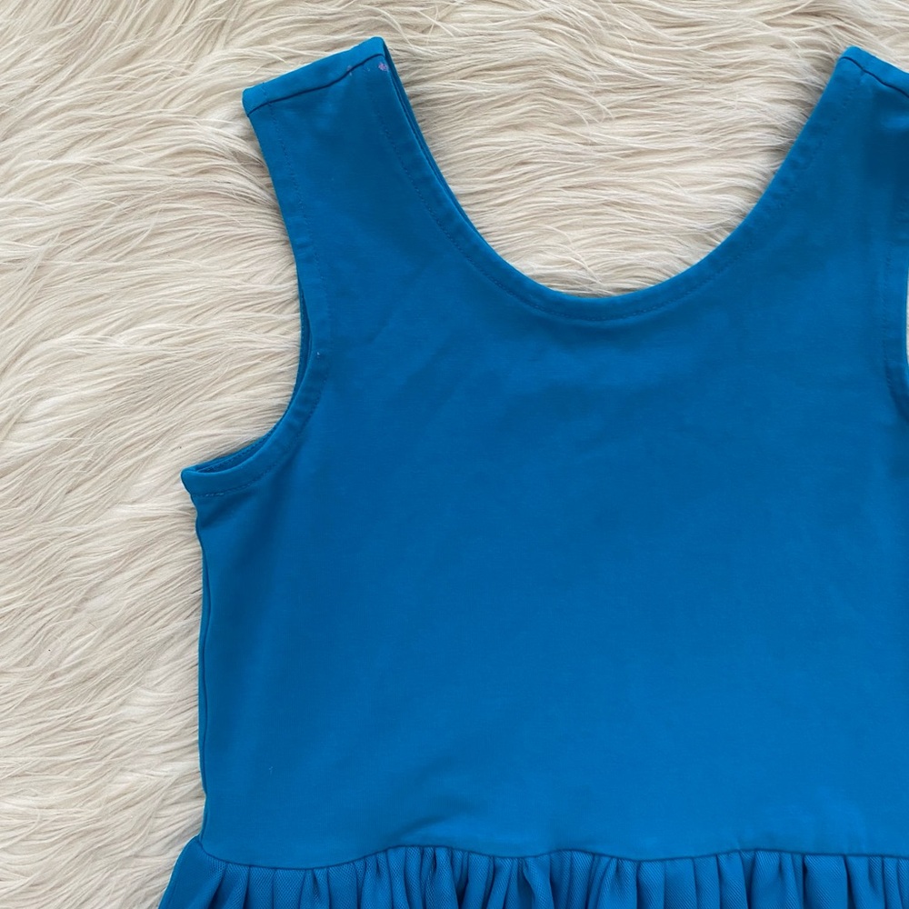 Hanna Andersson Girls 10 Blue Tulle Skirt Sleeveless Stretchy Pull On Tutu Dress - Picture 3 of 11